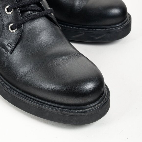 *SOLD* Gucci Flores Calfskin Nappa Matelasse GG Black Combat Boot - Picture 6 of 12